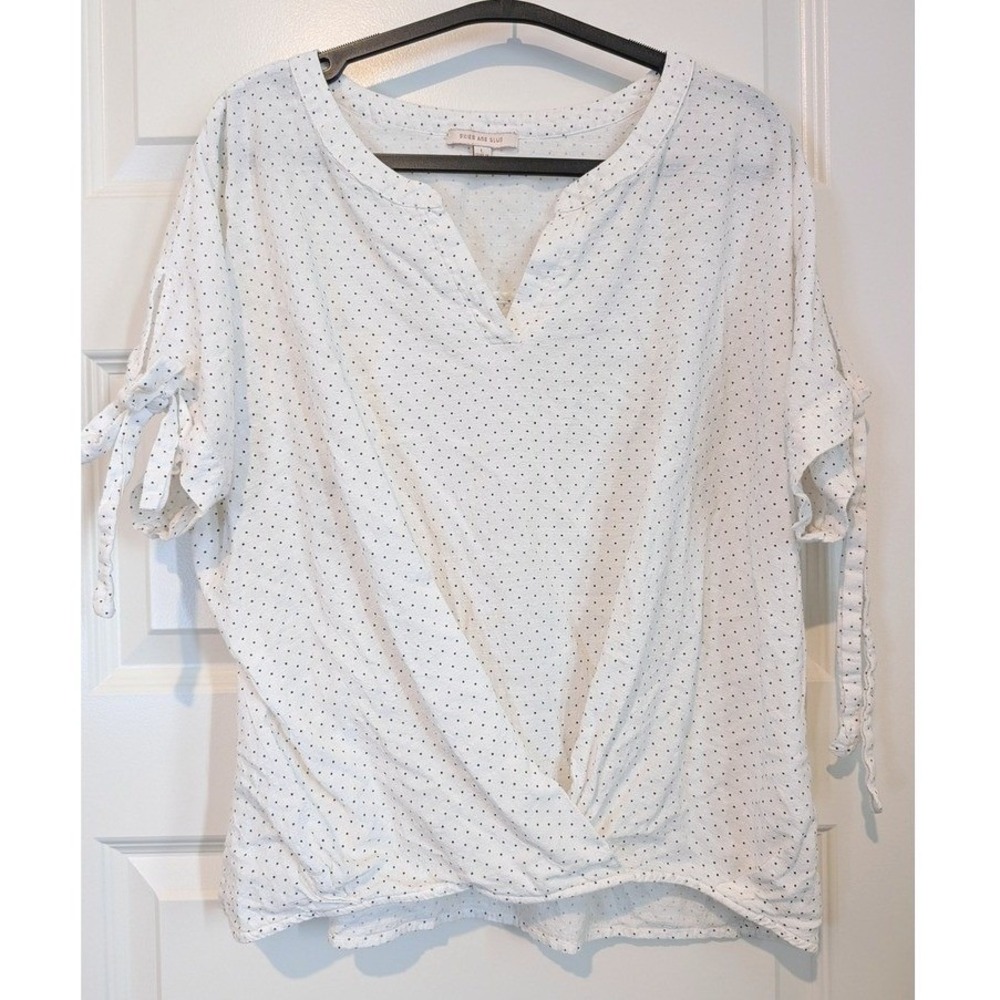 Skies Are Blue Star White Cotton Blouse